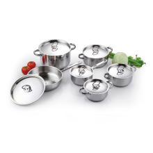 12 Pieces Stainless Steel Cookware Set with Lids